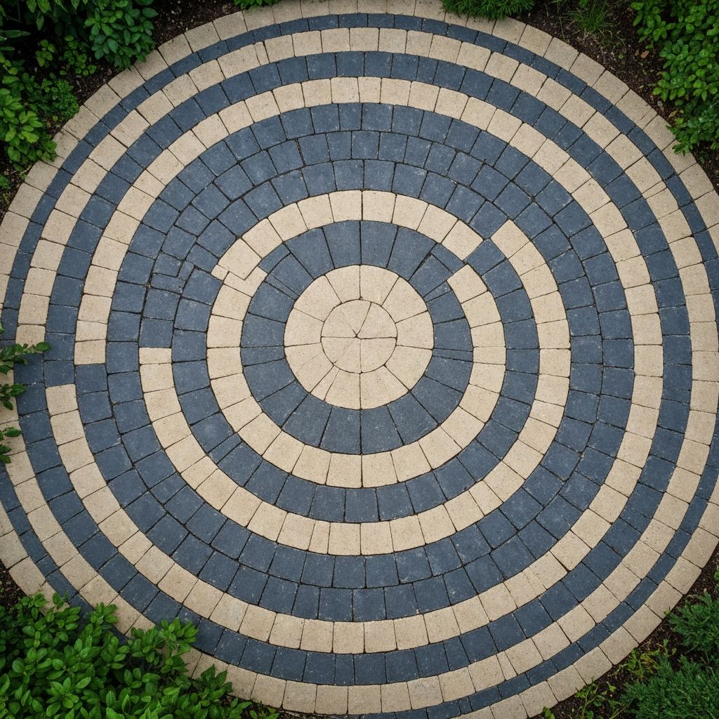 Circular Block Paving Feature